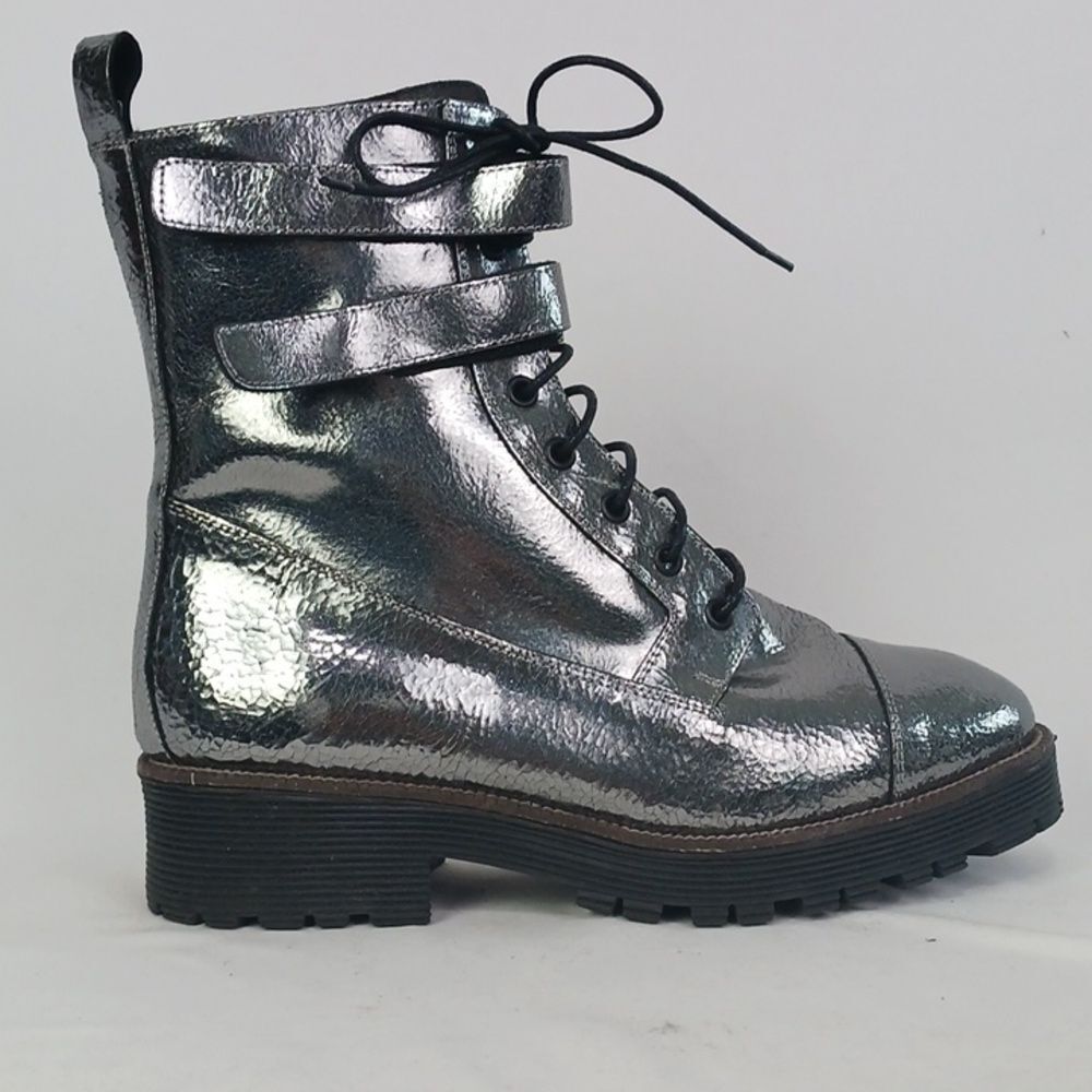 Shelly's London Silver Work Boots - Picture 5 of 8